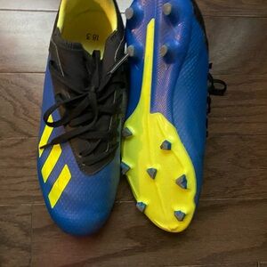 Adidas Blue and Yellow Soccer Cleats